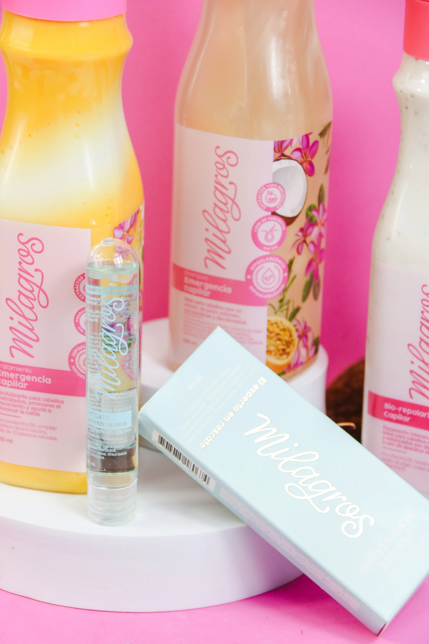 Kit Milagros Reparación Capilar Profunda (Champú + Tratamiento Emergencia Capilar + Bio Repolarizador Ampolla)